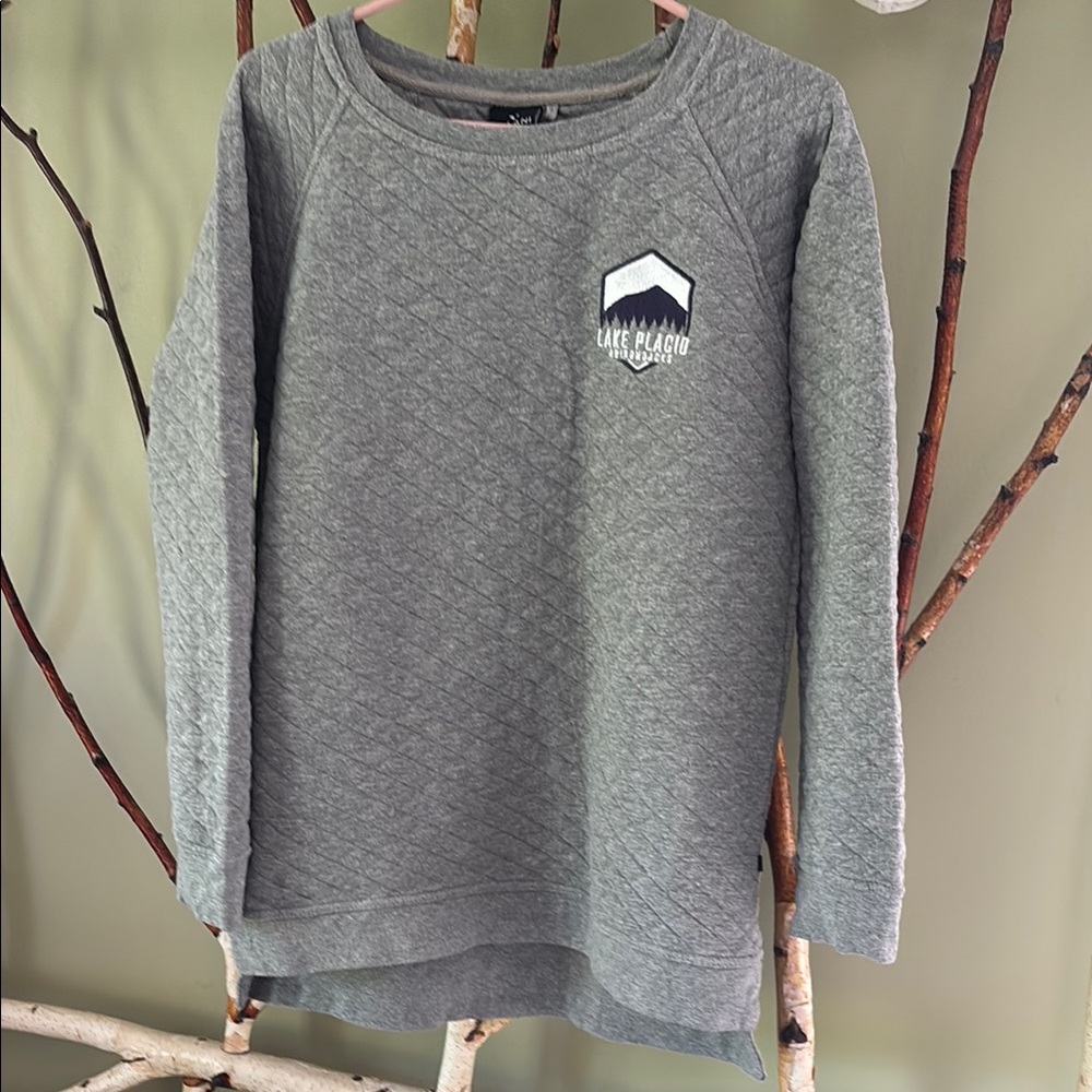 Gray Quilted Sweatshirt